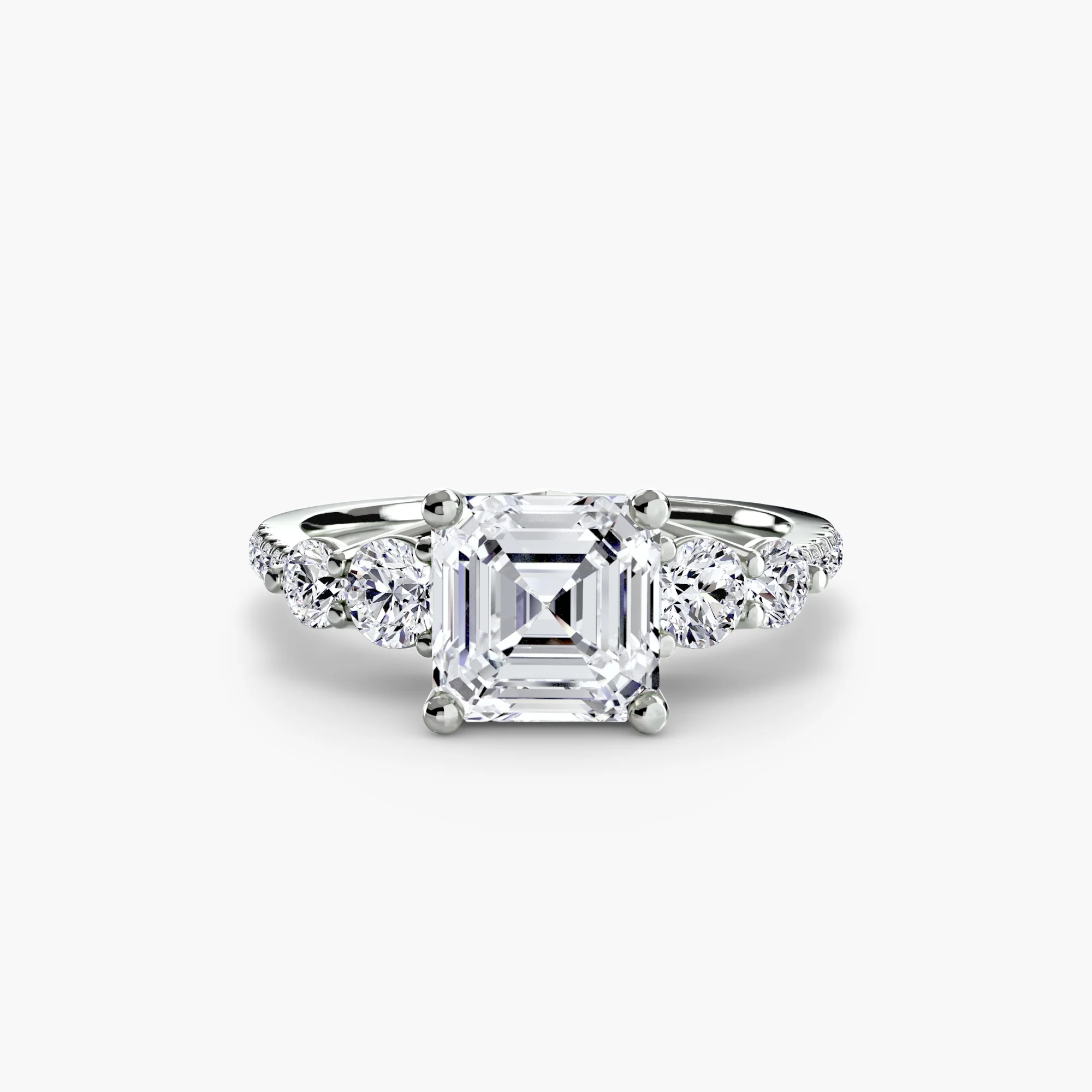 Five Stone Ring with Pavé Band - Image 100