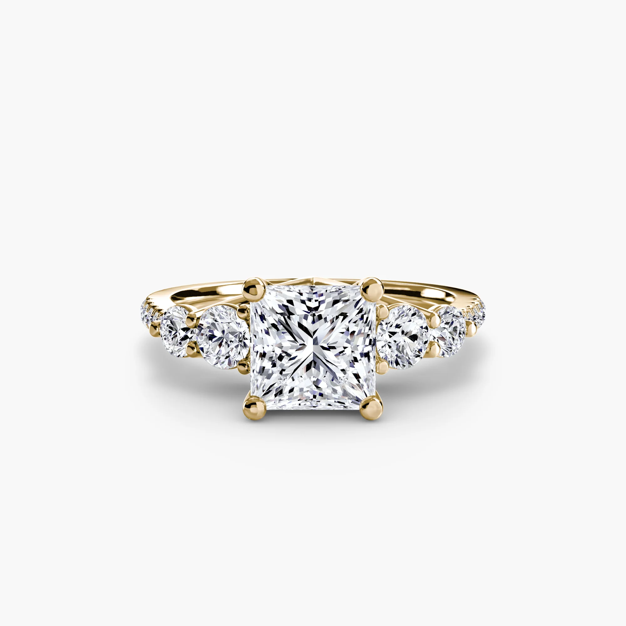 Five Stone Ring with Pavé Band - Image 13