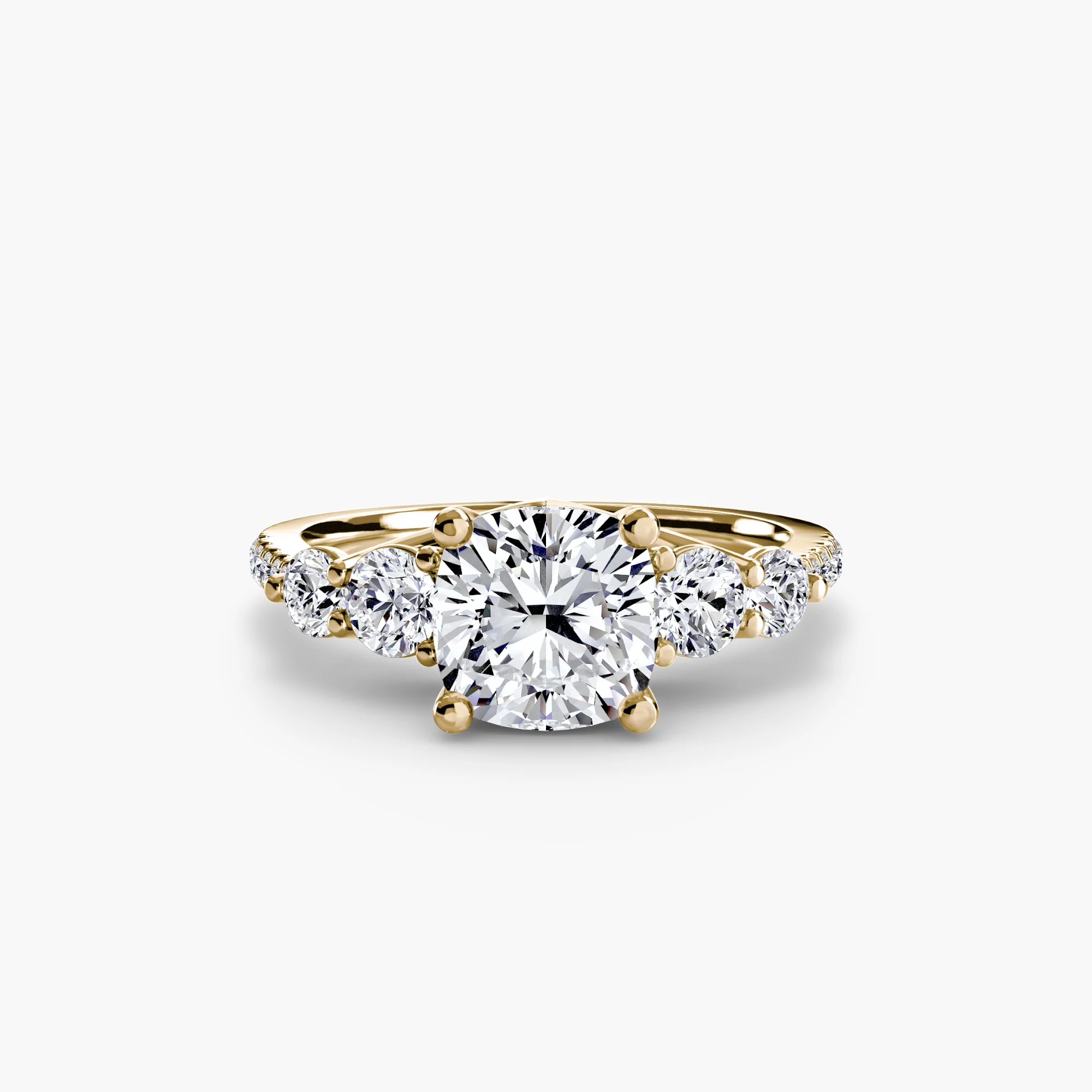 Five Stone Ring with Pavé Band - Image 14