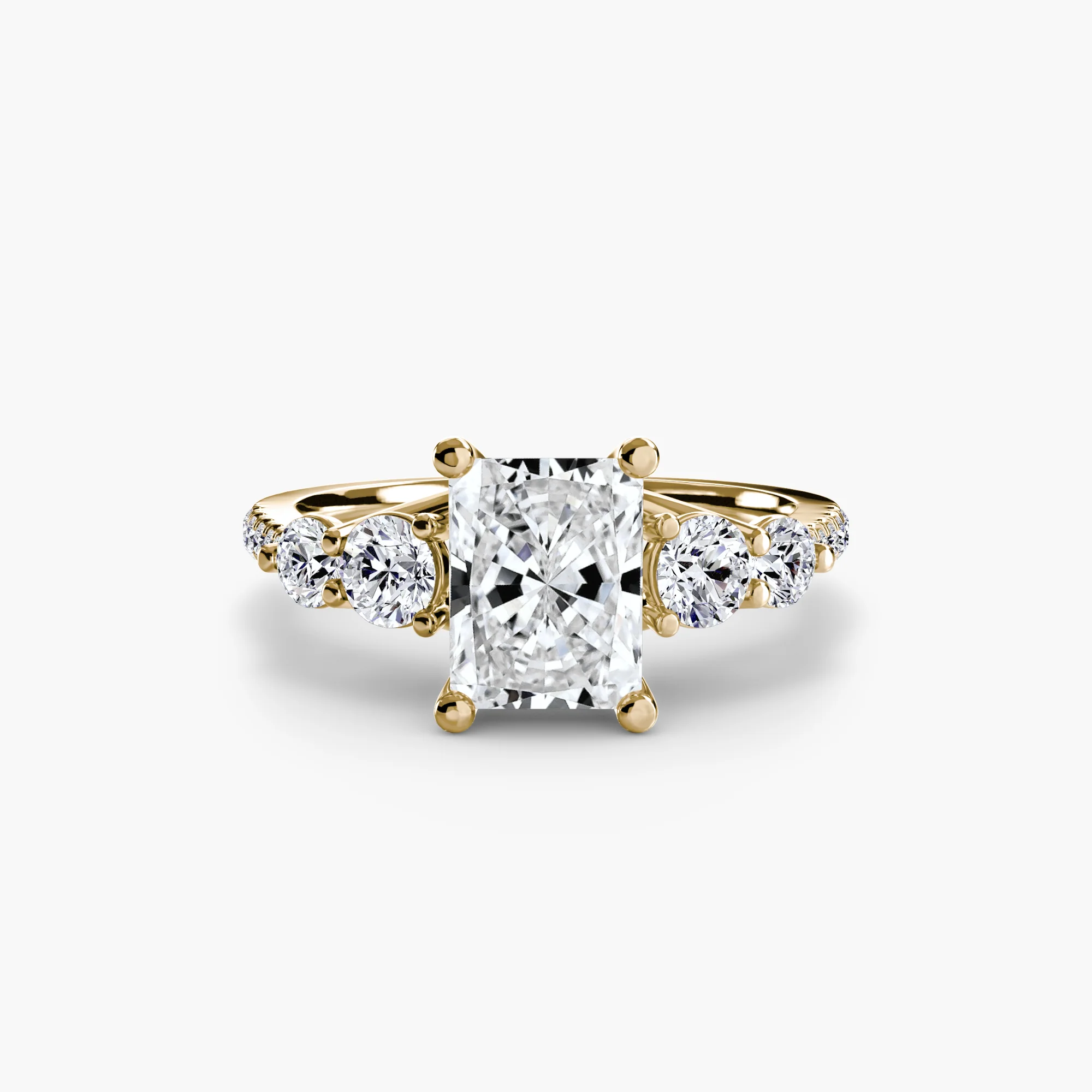 Five Stone Ring with Pavé Band - Image 19