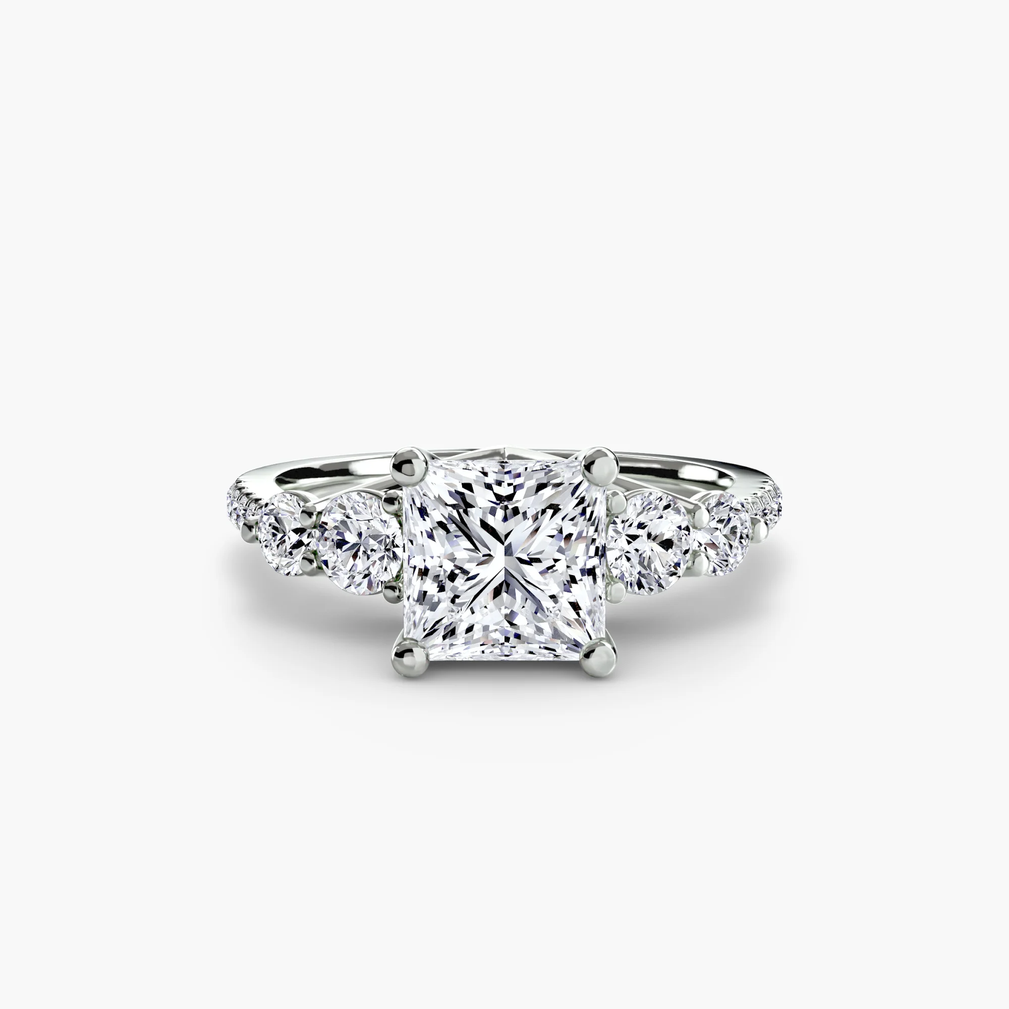 Five Stone Ring with Pavé Band - Image 33