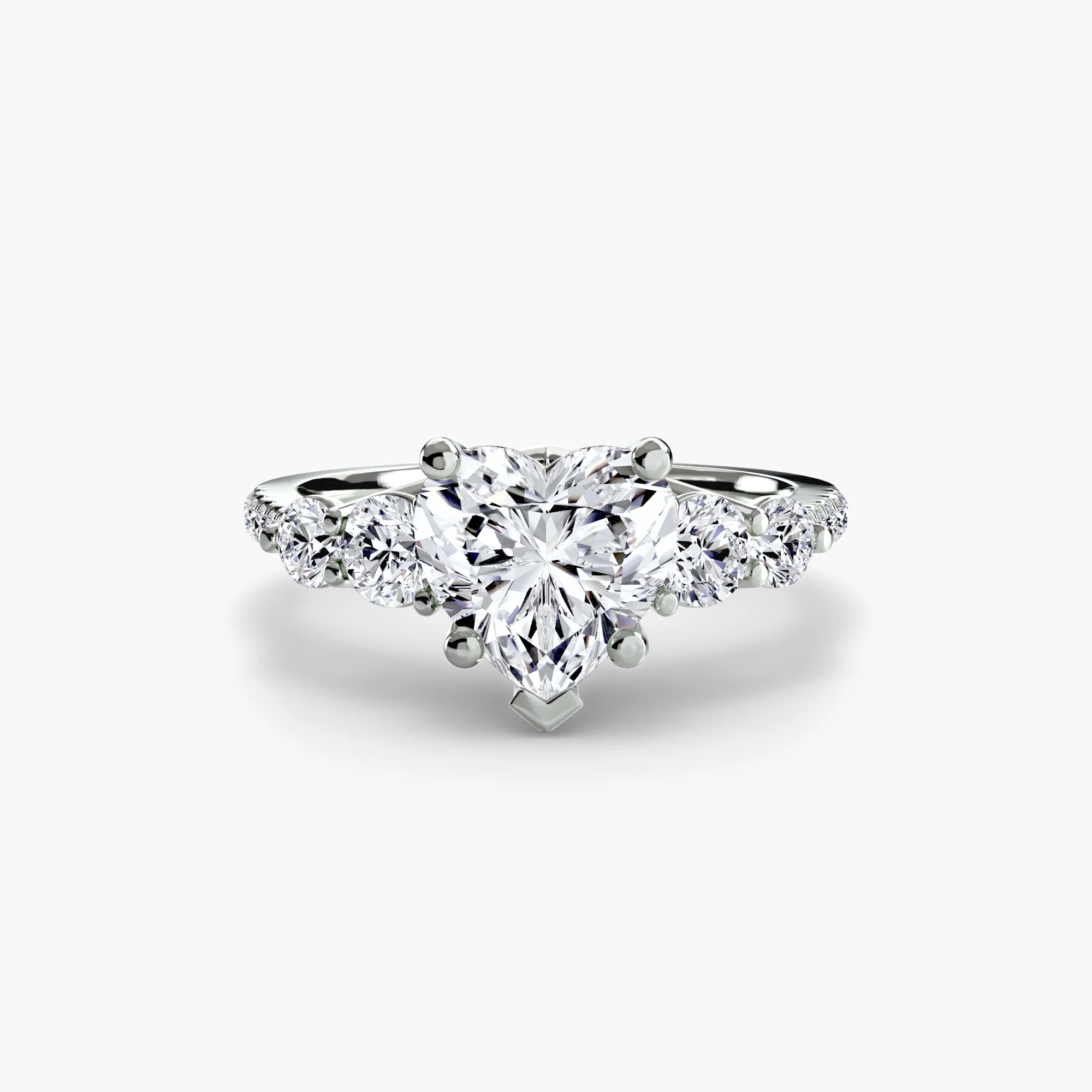 Five Stone Ring with Pavé Band - Image 38