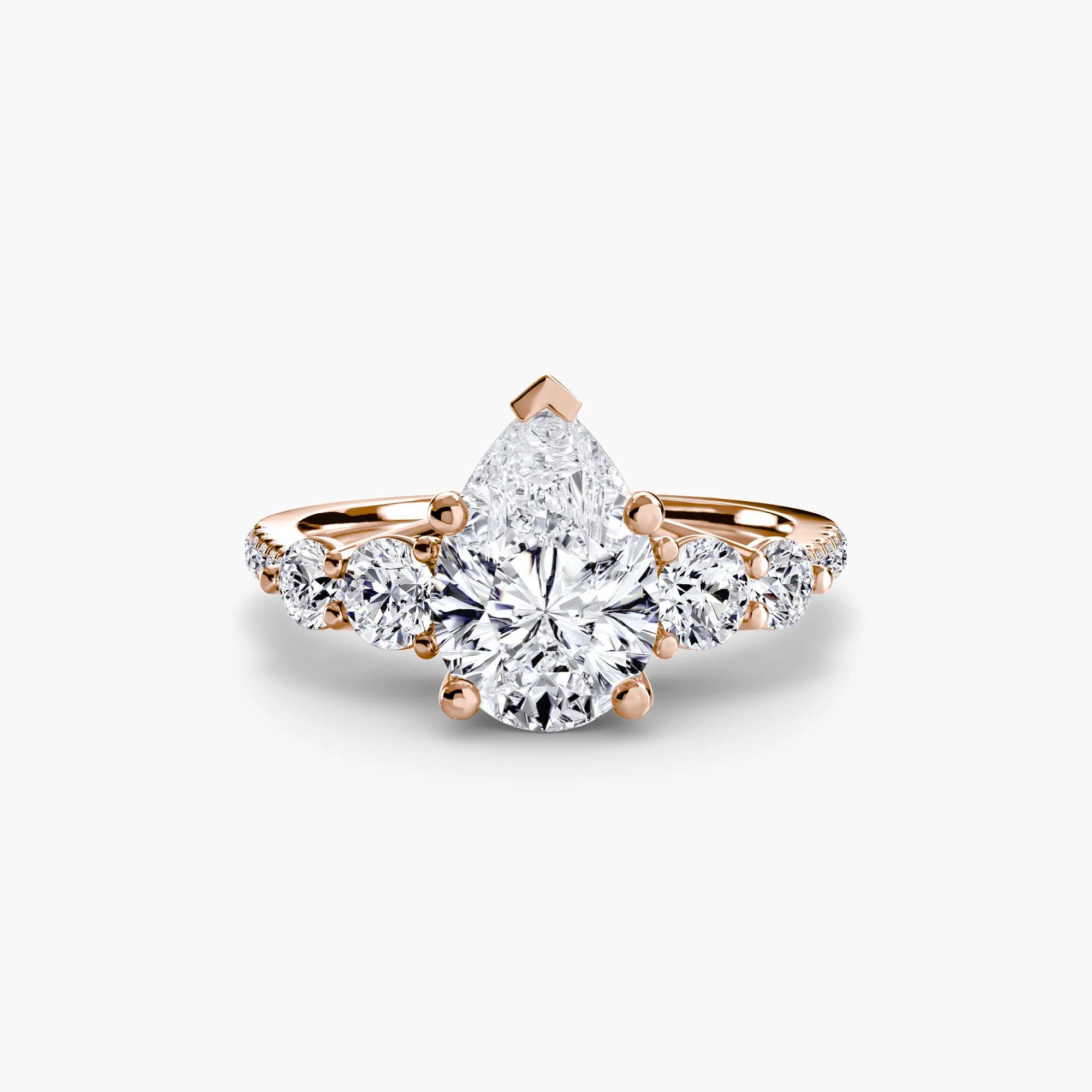 Five Stone Ring with Pavé Band - Image 56