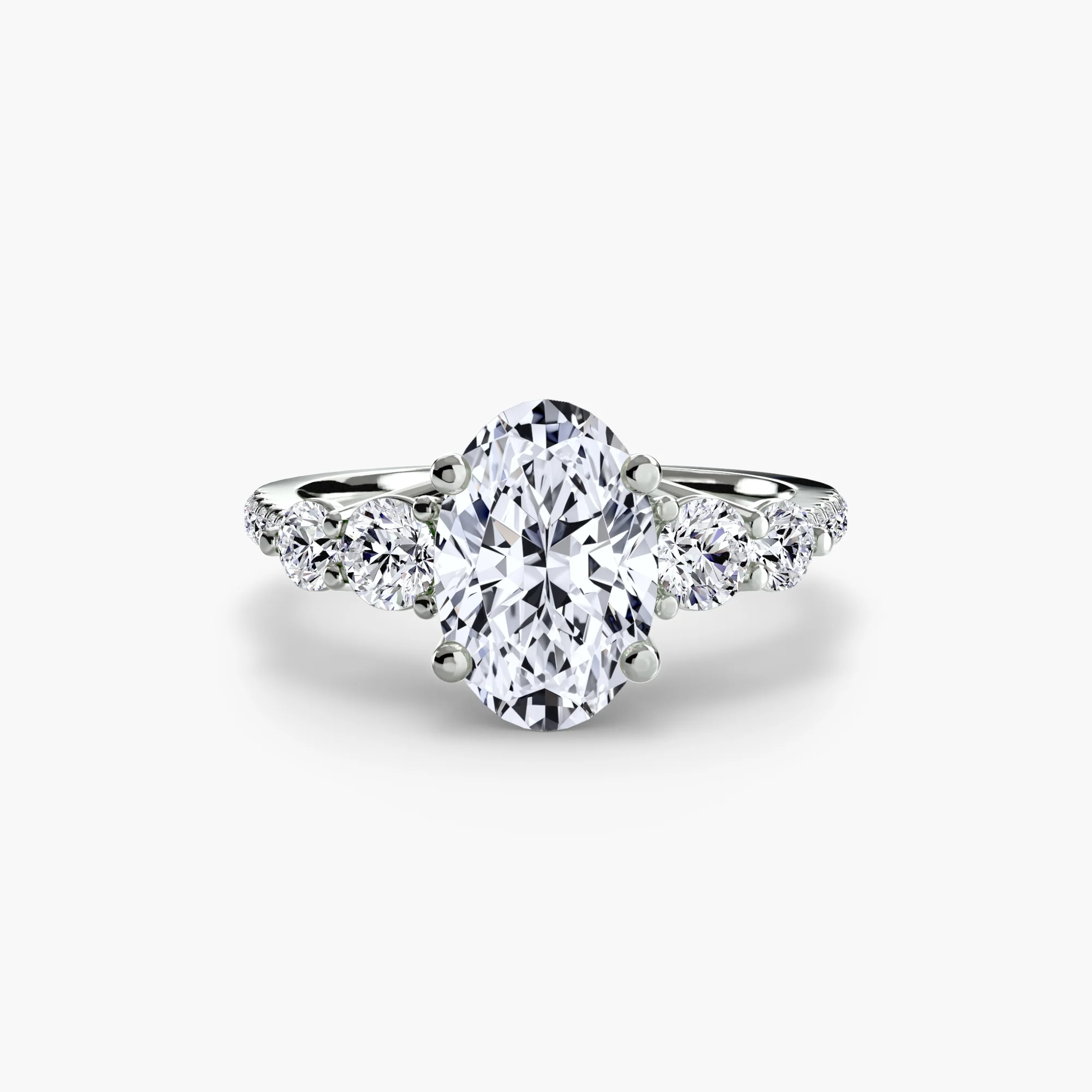 Five Stone Ring with Pavé Band - Image 65