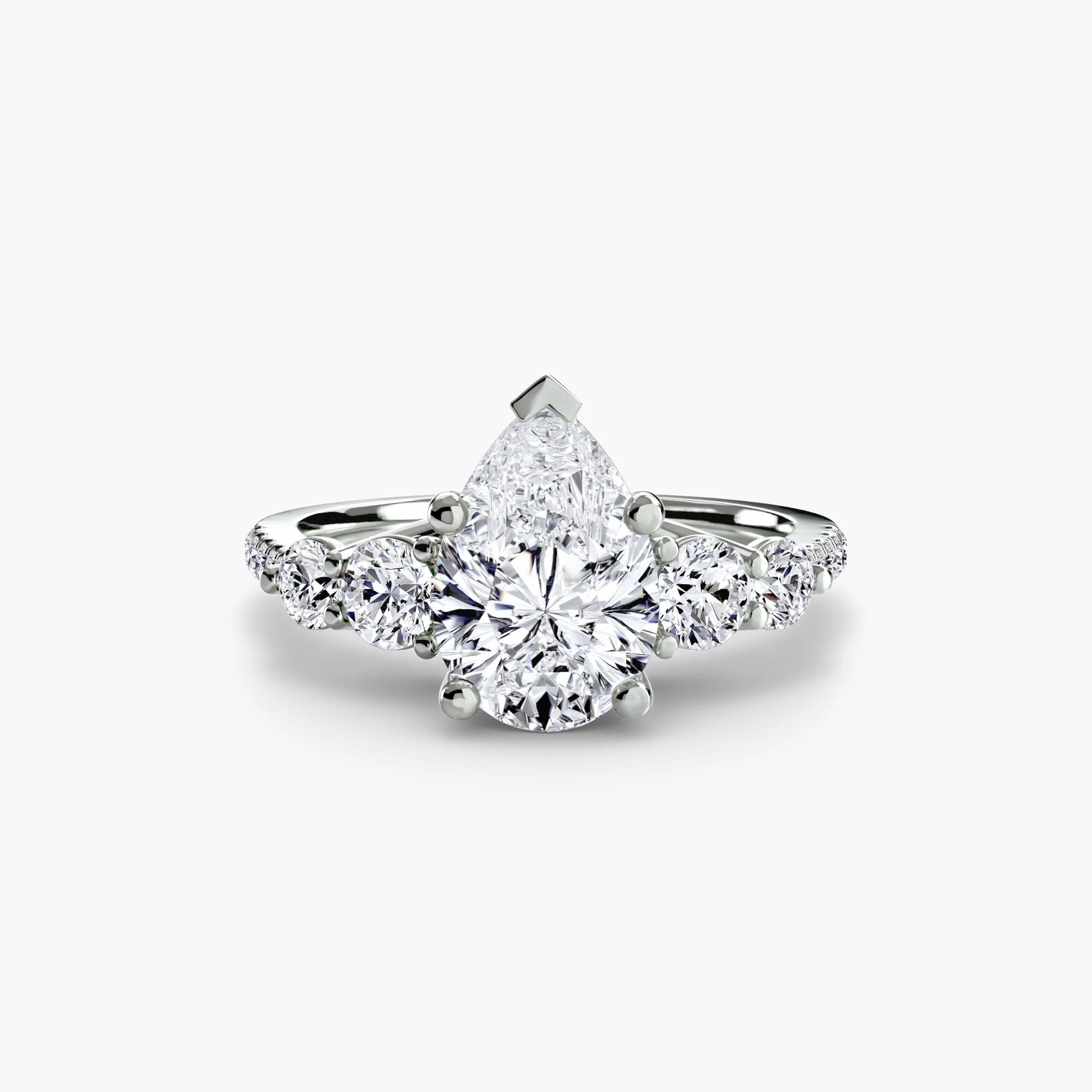 Five Stone Ring with Pavé Band - Image 96