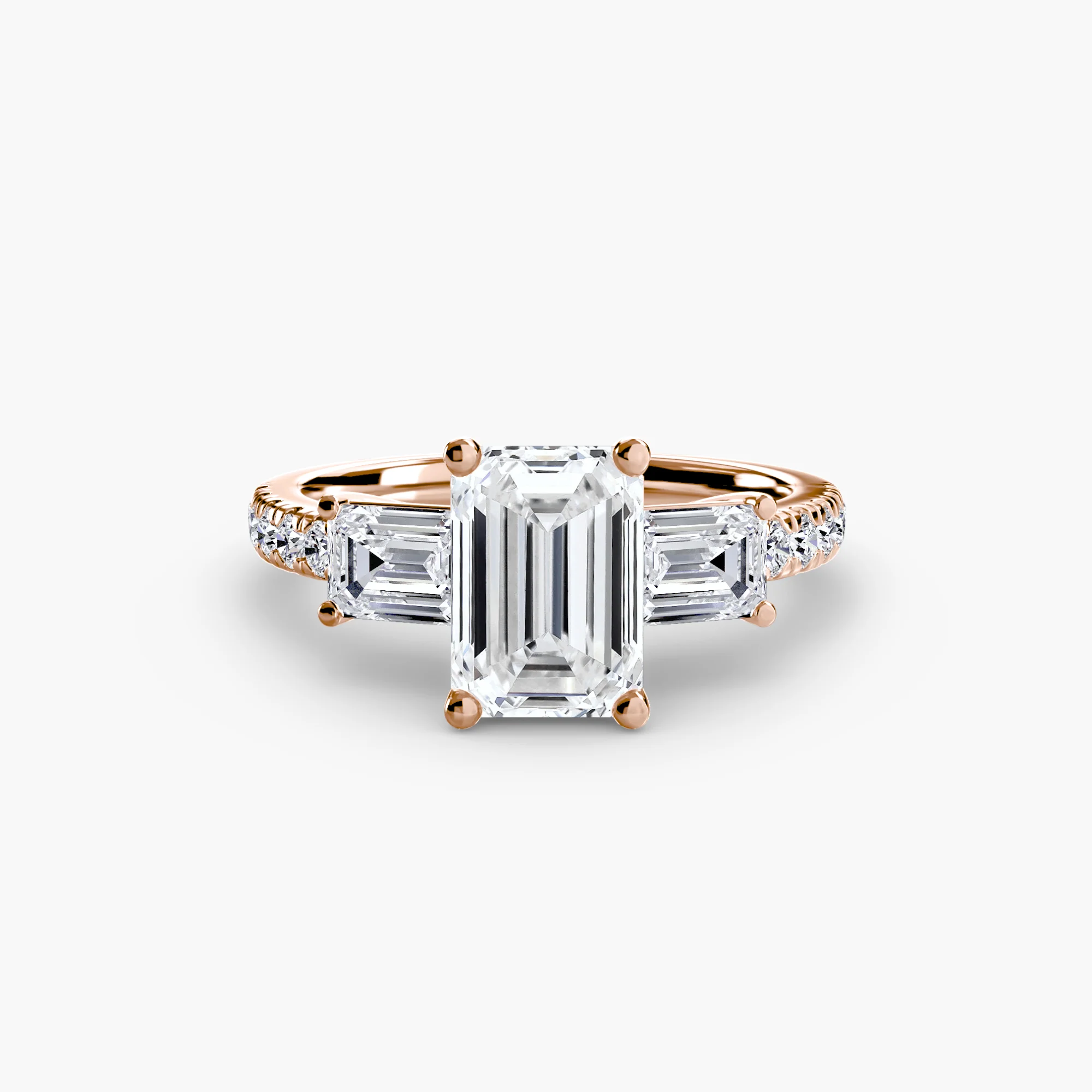 Three-Stone Ring with Pavé Band 4 - Image 84