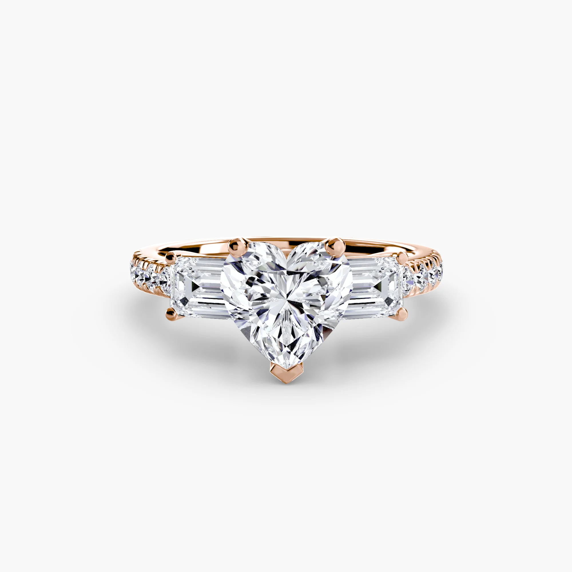Three-Stone Ring with Pavé Band 4 - Image 85