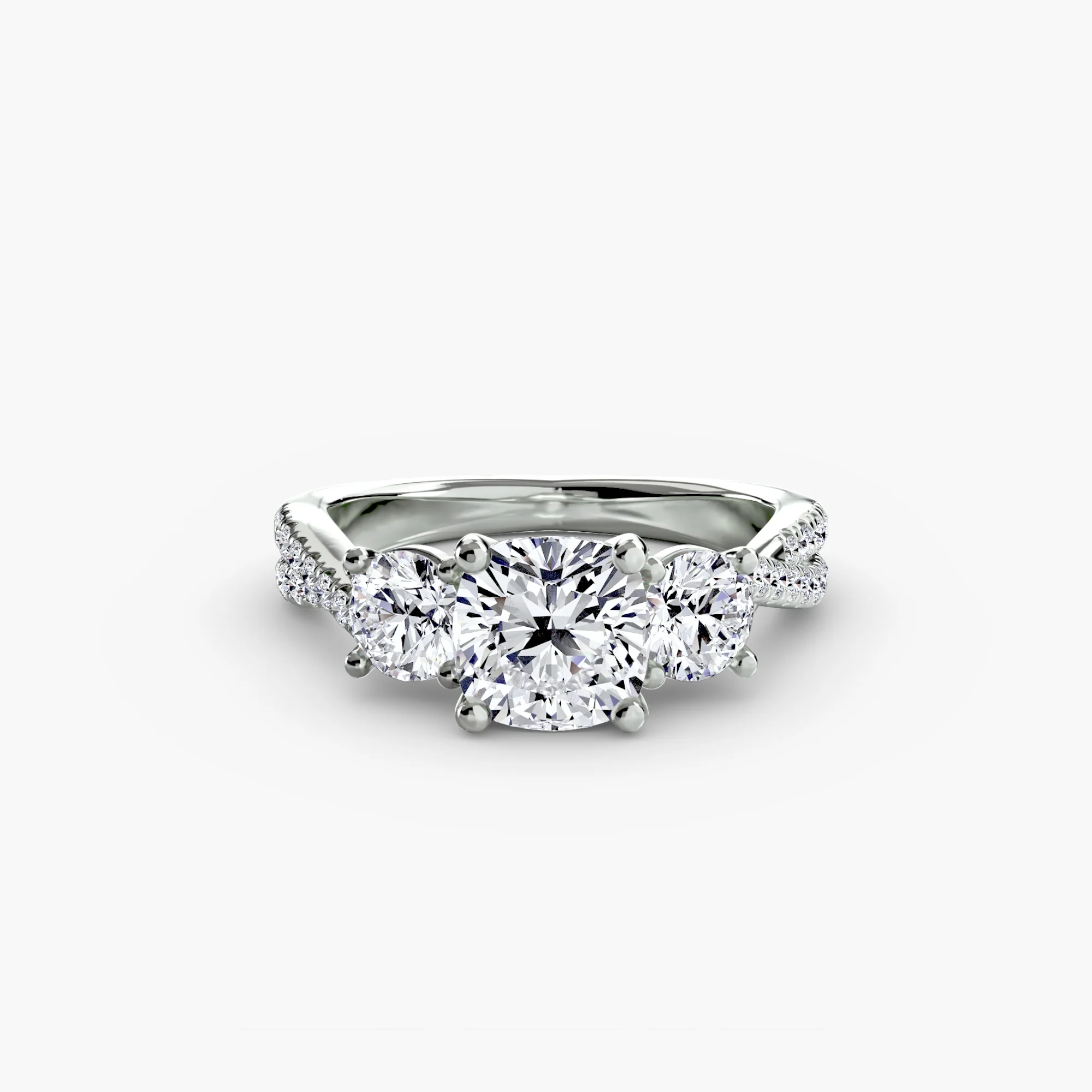 Three-Stone with Pavé Band 2 - Image 3