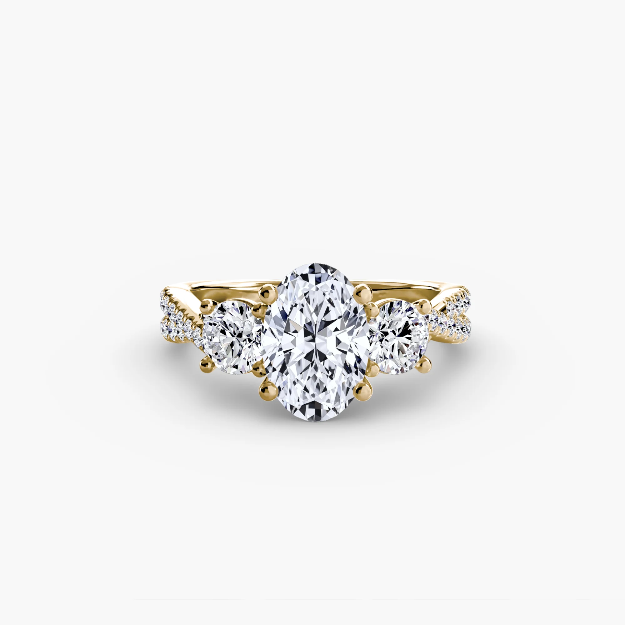 Three-Stone with Pavé Band 2 - Image 43