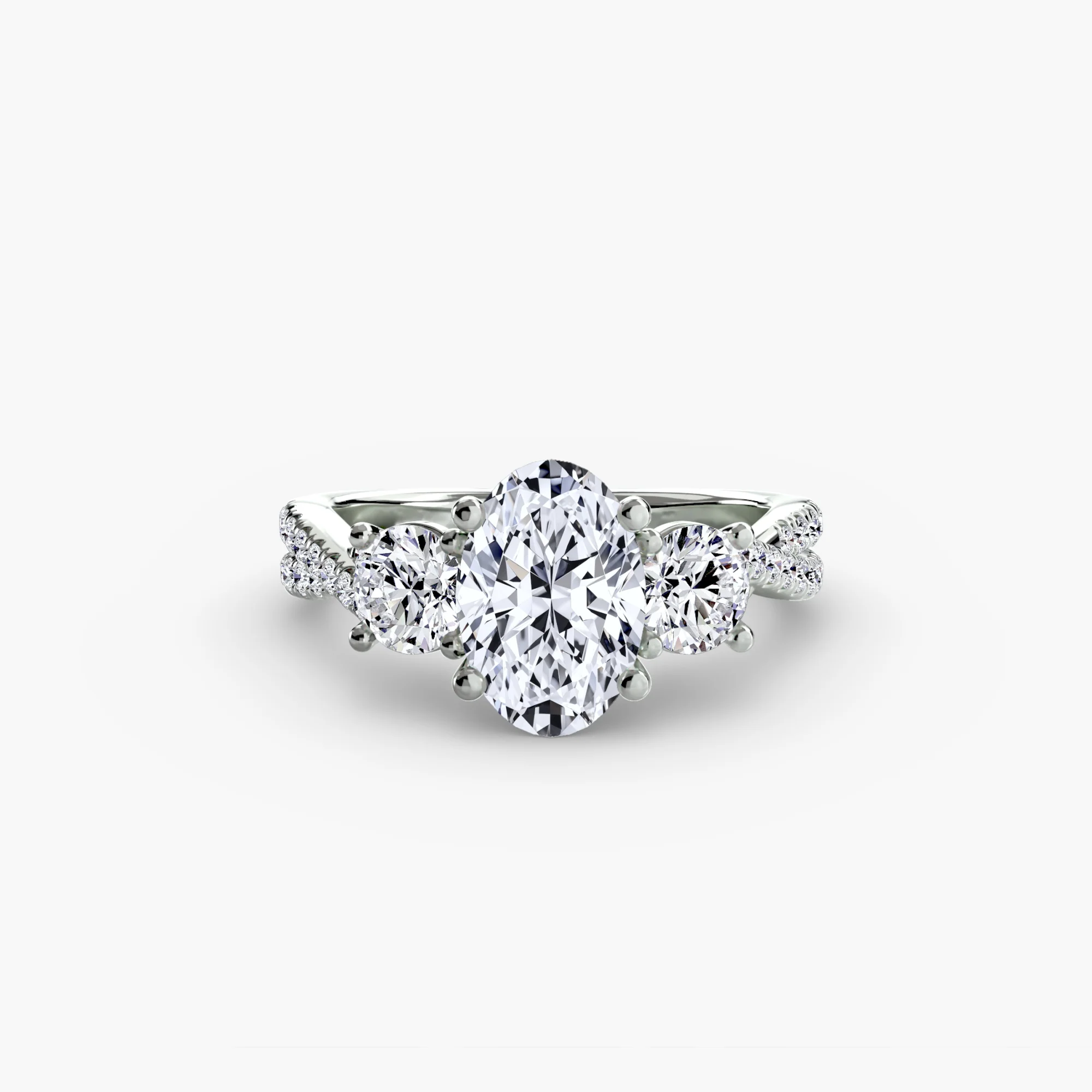 Three-Stone with Pavé Band 2 - Image 62