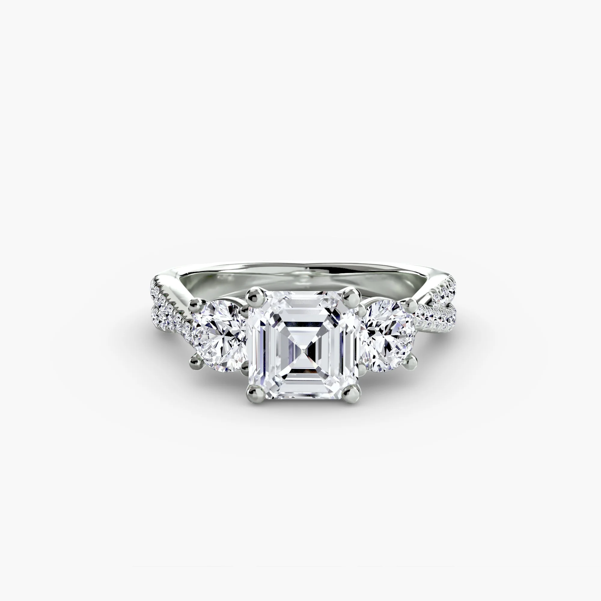 Three-Stone with Pavé Band 2 - Image 67