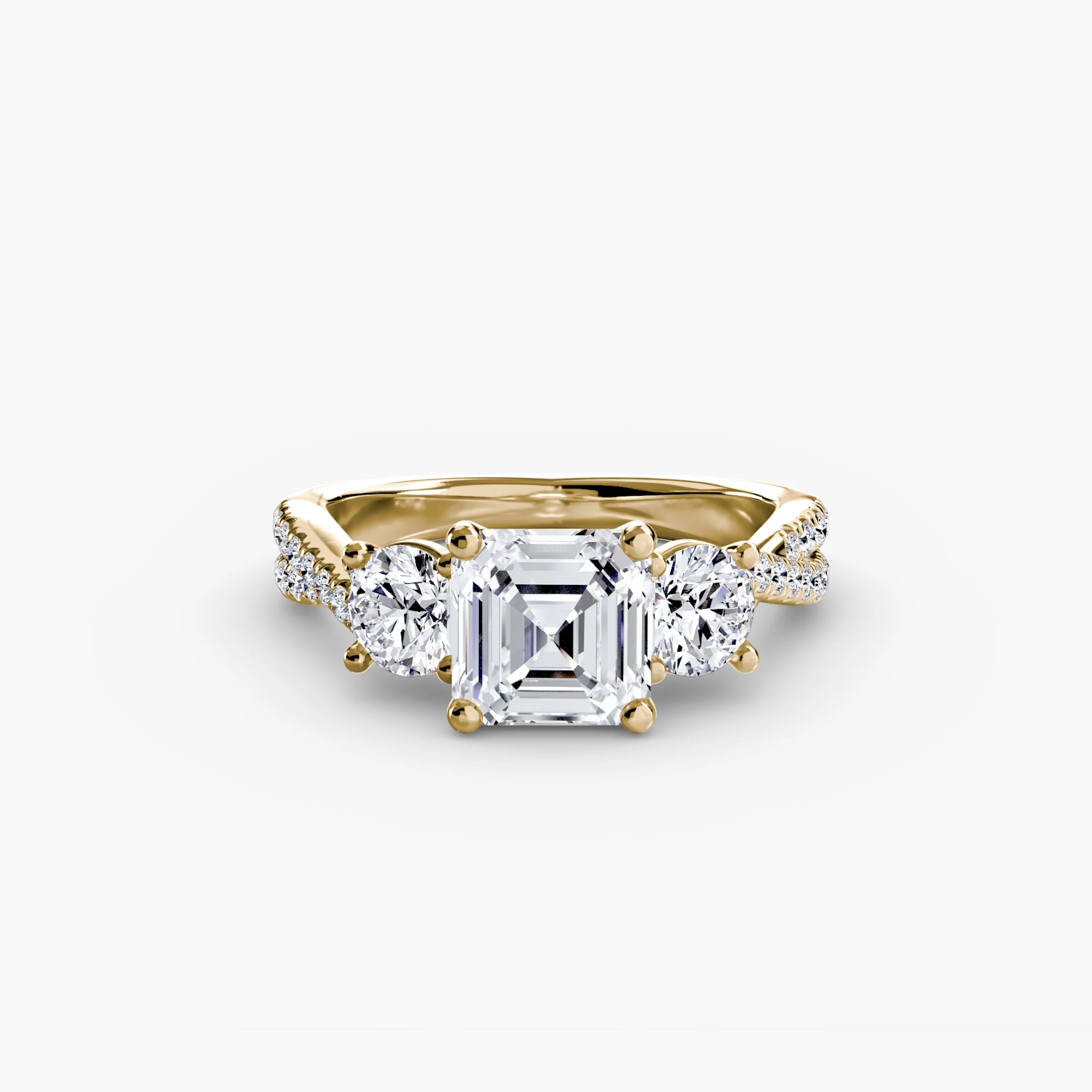 Three-Stone with Pavé Band 2 - Image 77