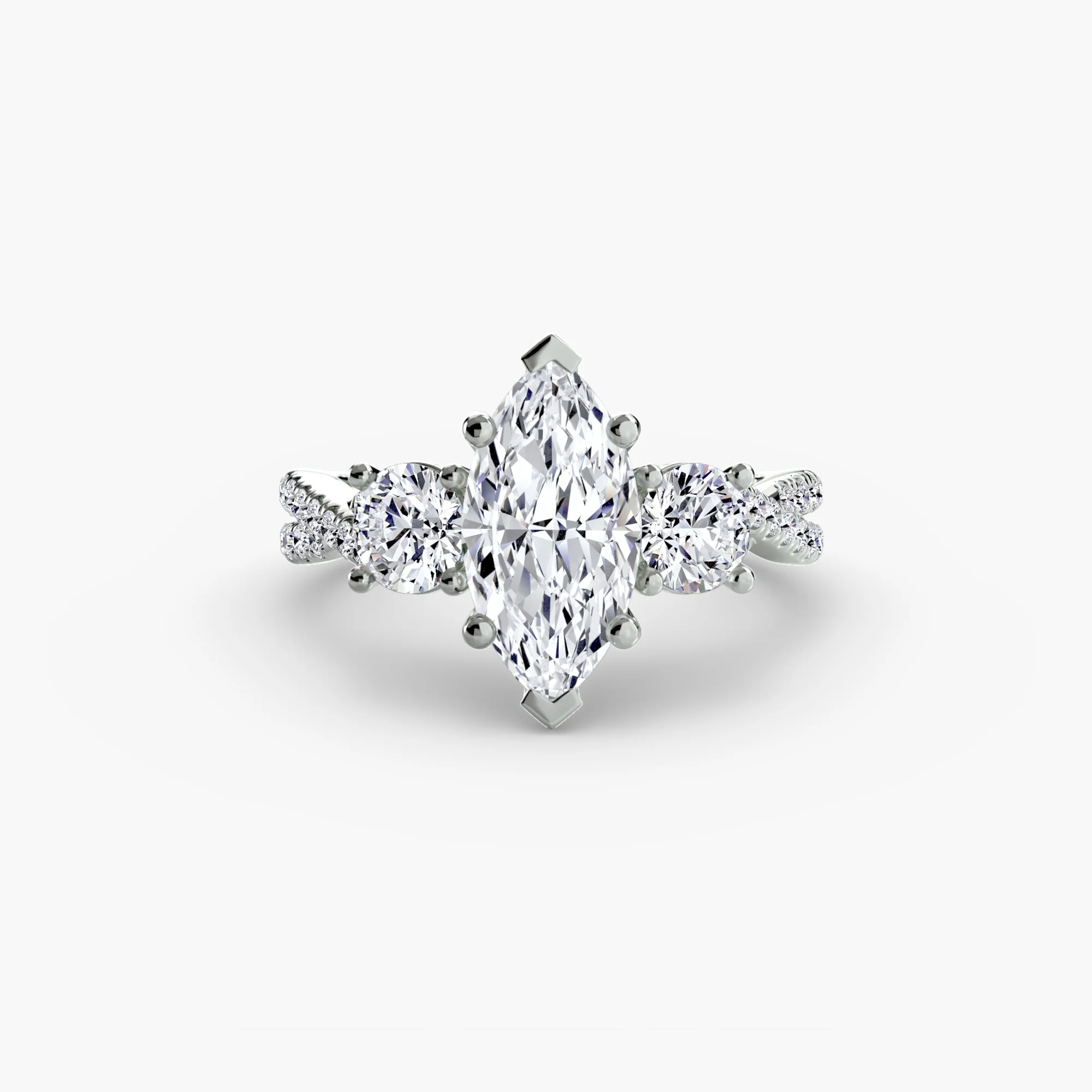 Three-Stone with Pavé Band 2 - Image 97