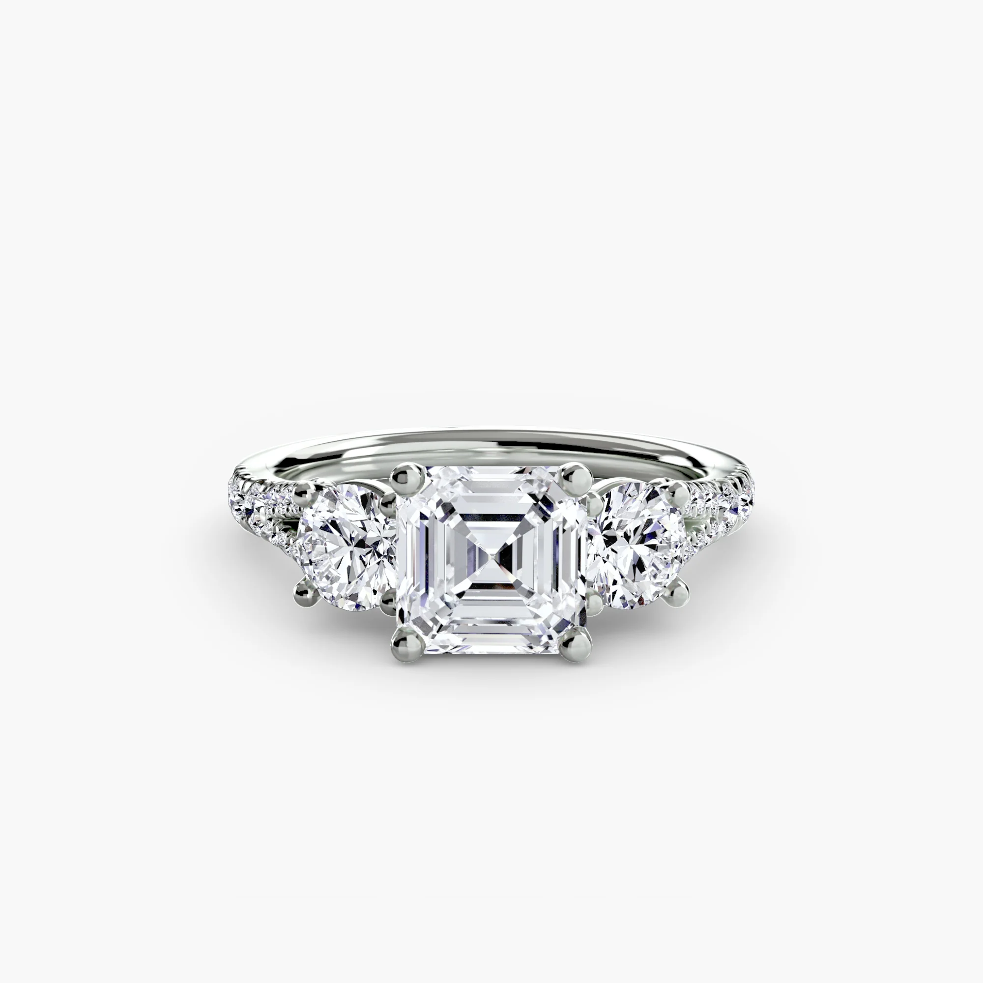 Three-Stone with Pavé Band 3 - Image 100