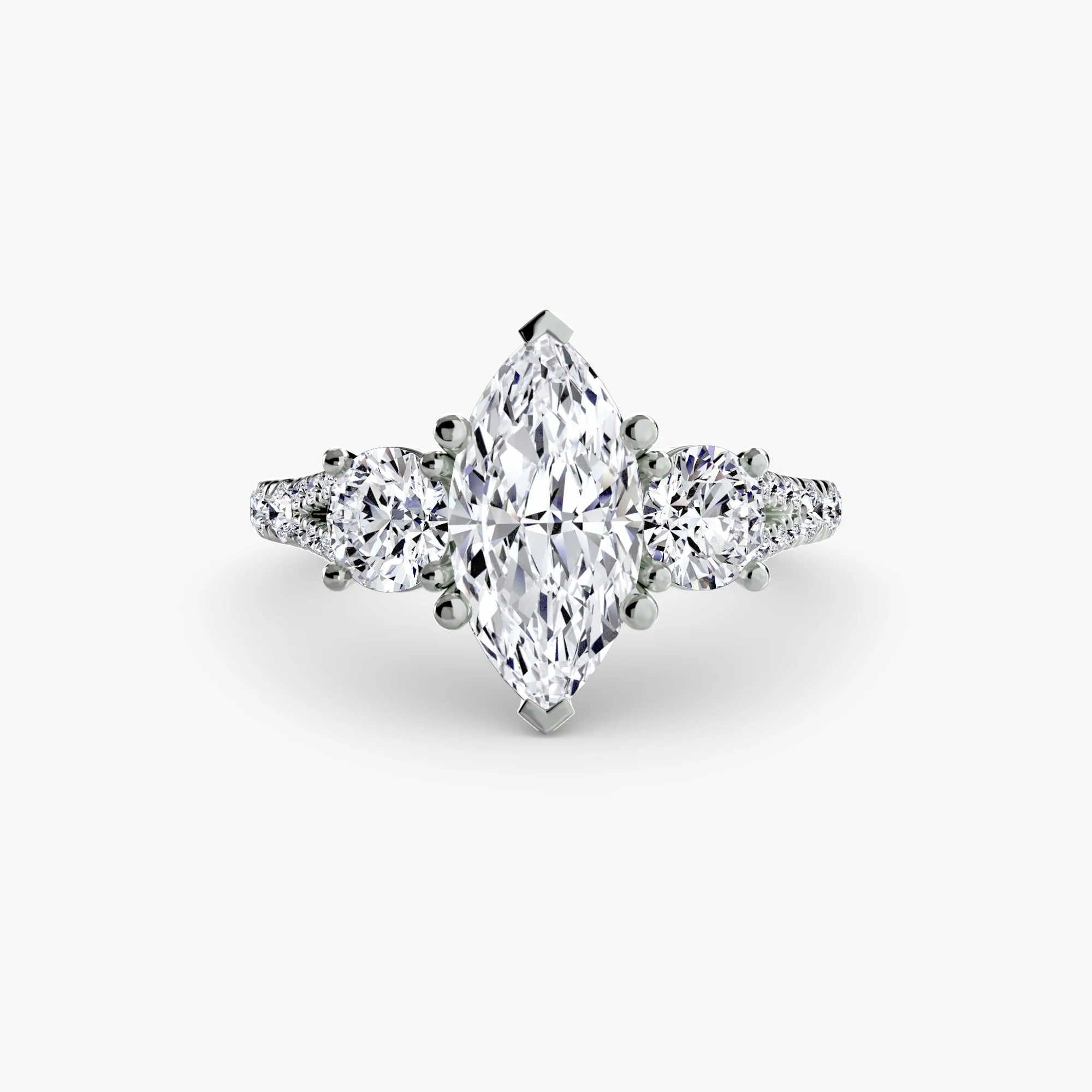 Three-Stone with Pavé Band 3 - Image 101