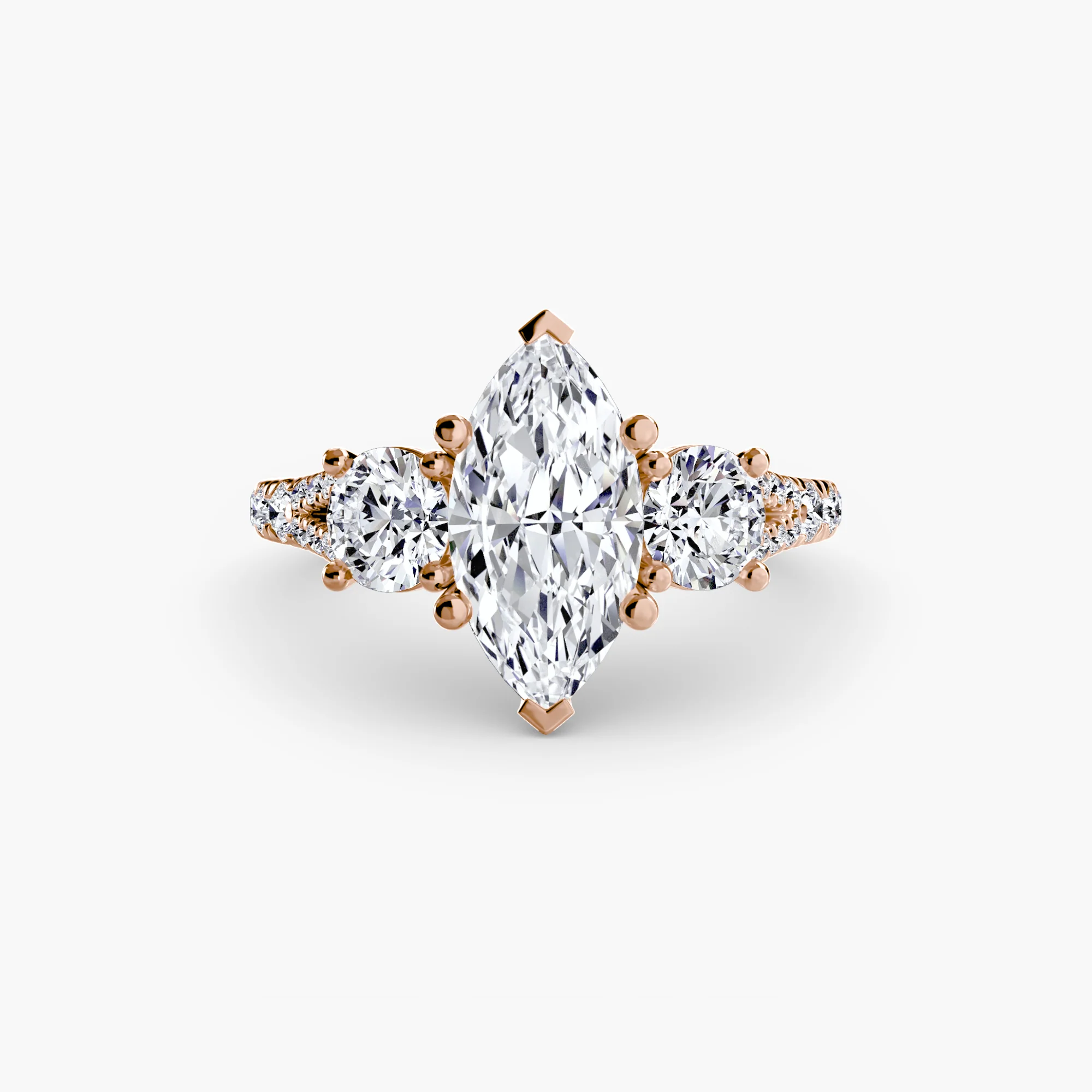 Three-Stone with Pavé Band 3 - Image 31
