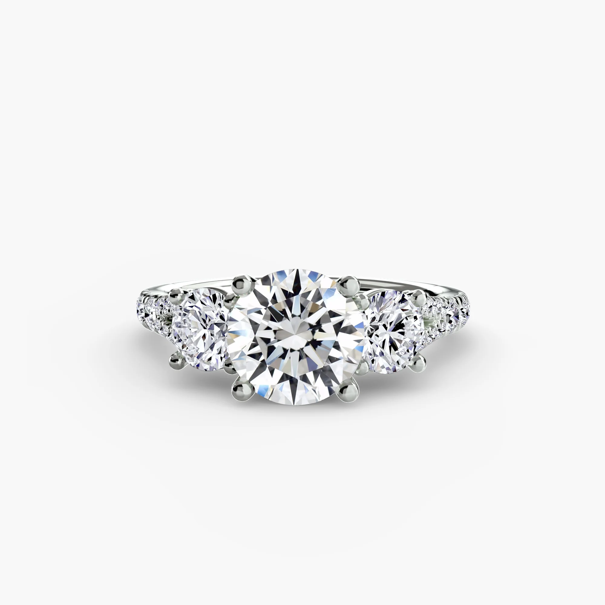 Three-Stone with Pavé Band 3 - Image 32