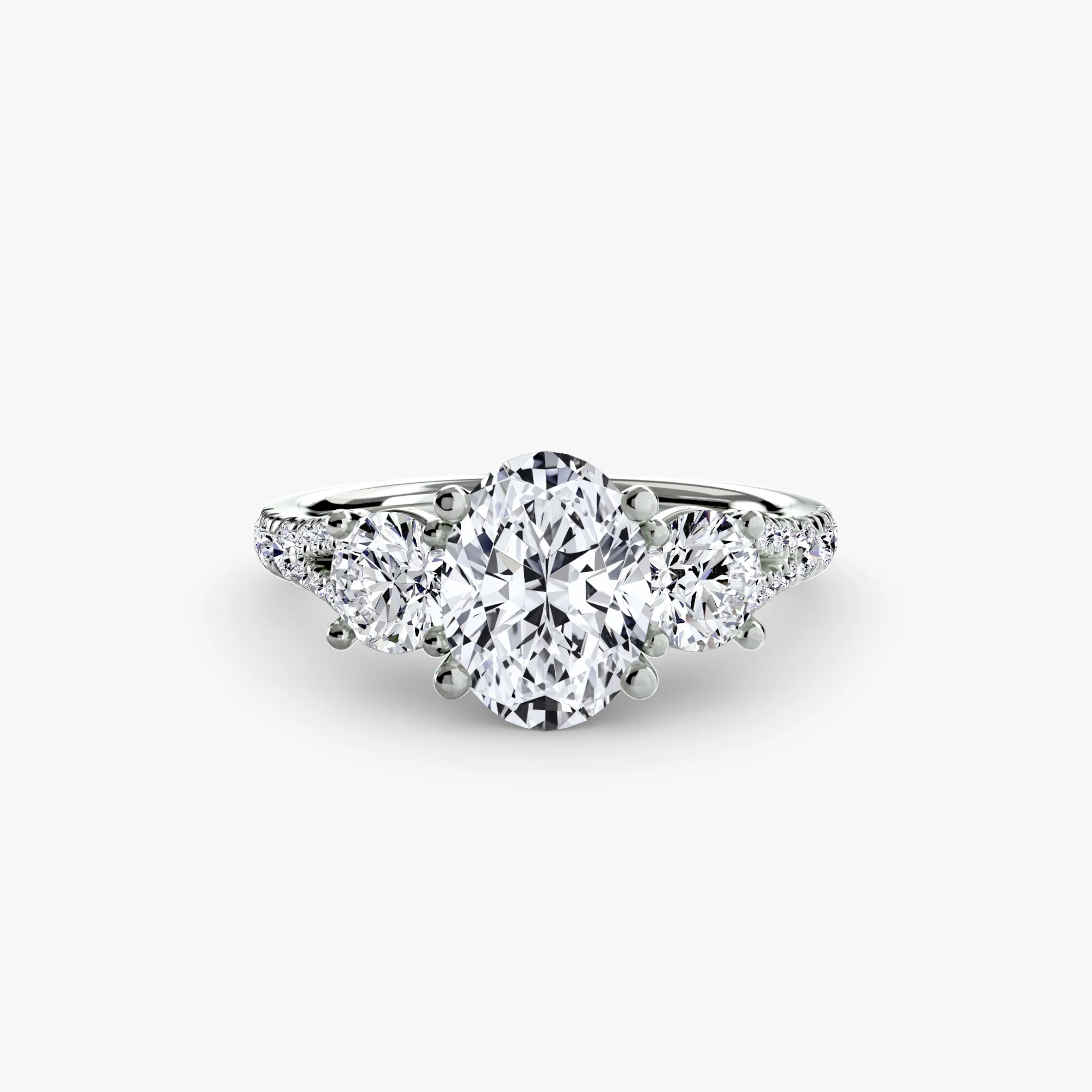 Three-Stone with Pavé Band 3 - Image 35
