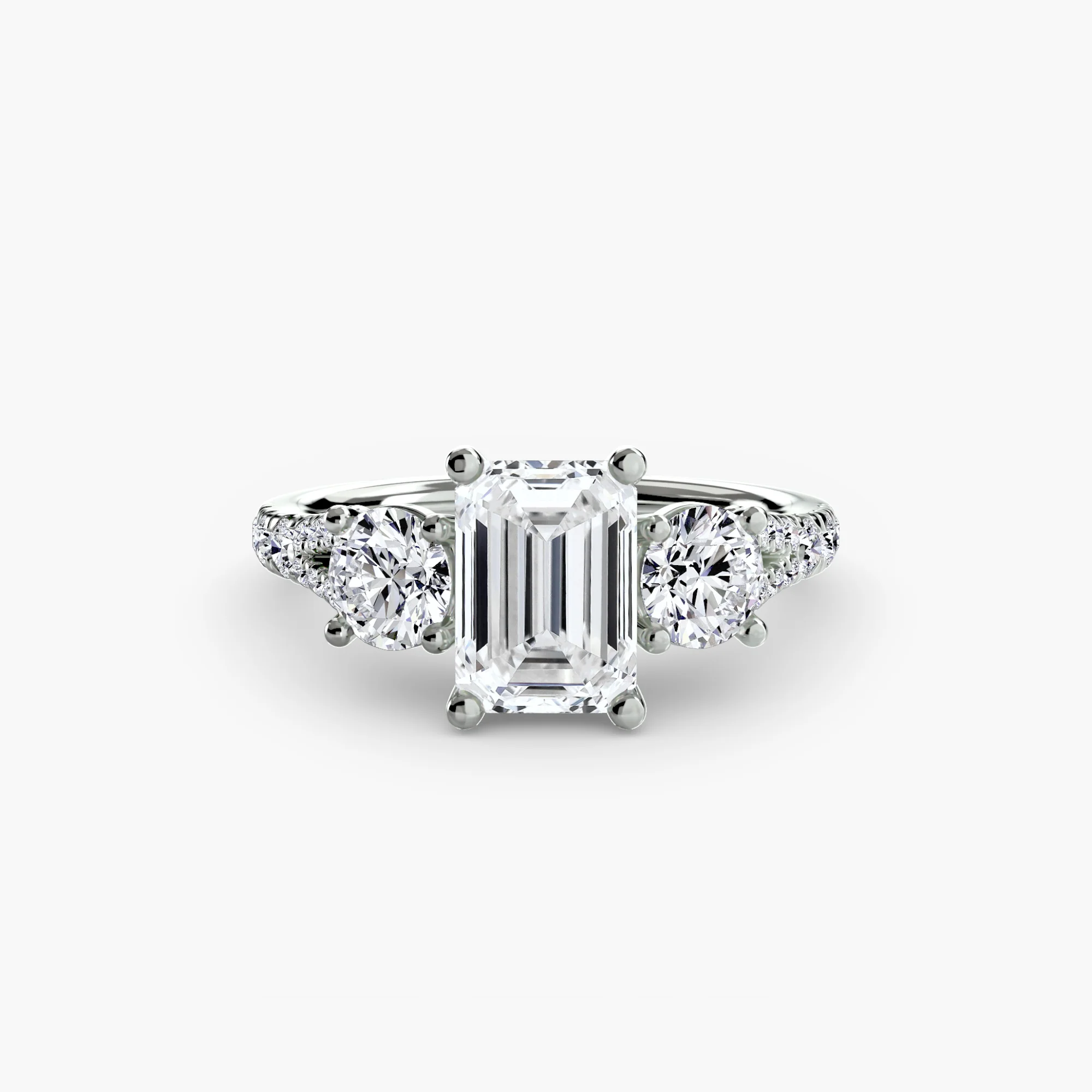 Three-Stone with Pavé Band 3 - Image 37