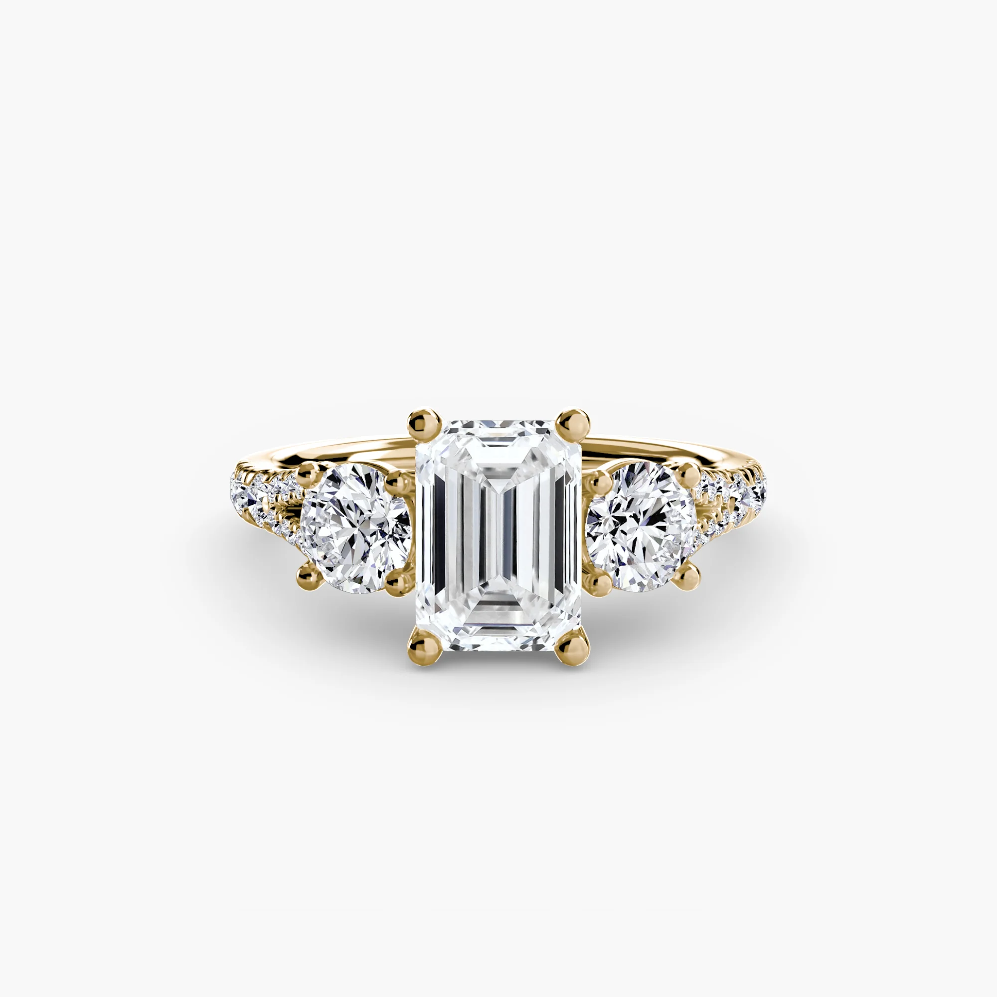 Three-Stone with Pavé Band 3 - Image 77
