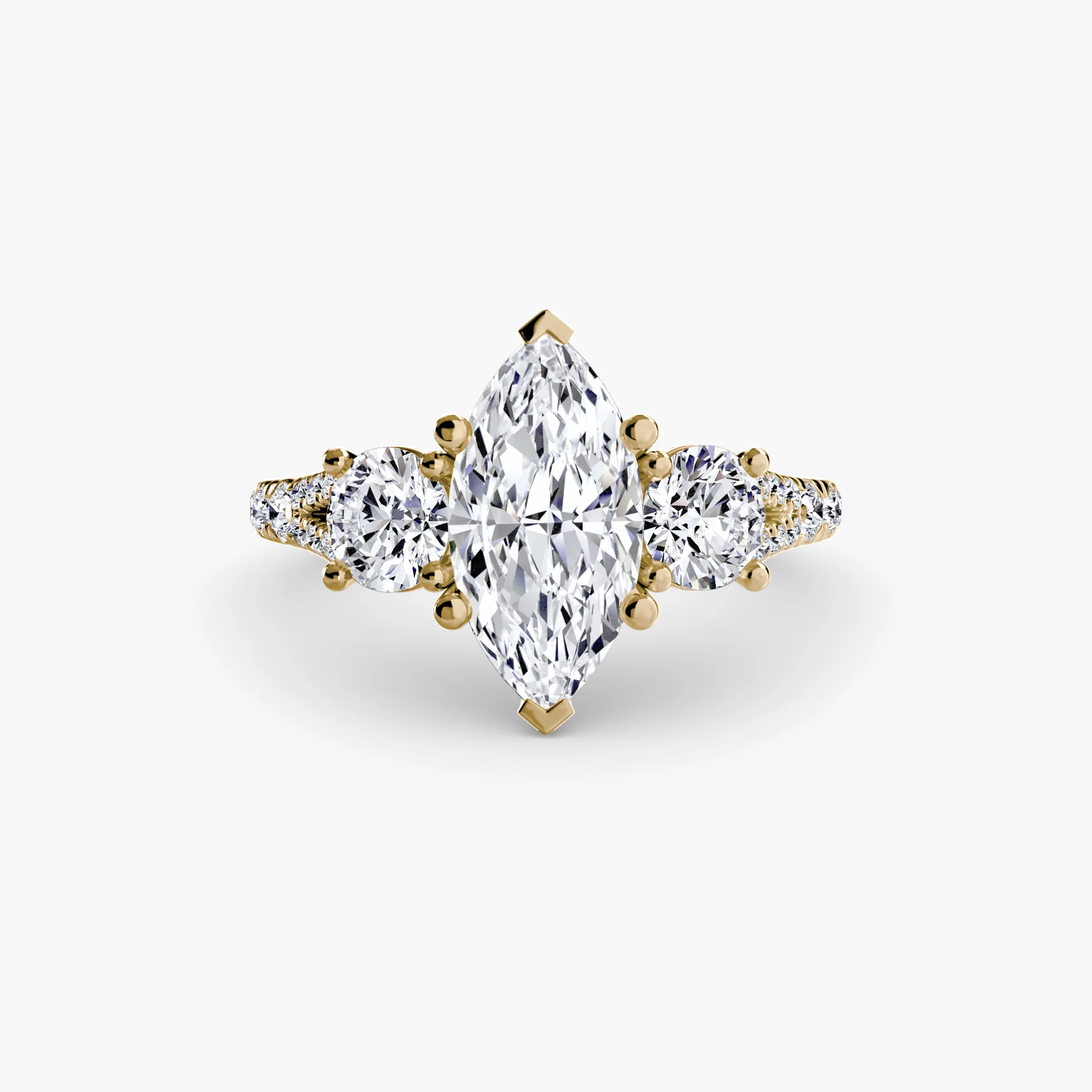 Three-Stone with Pavé Band 3 - Image 81