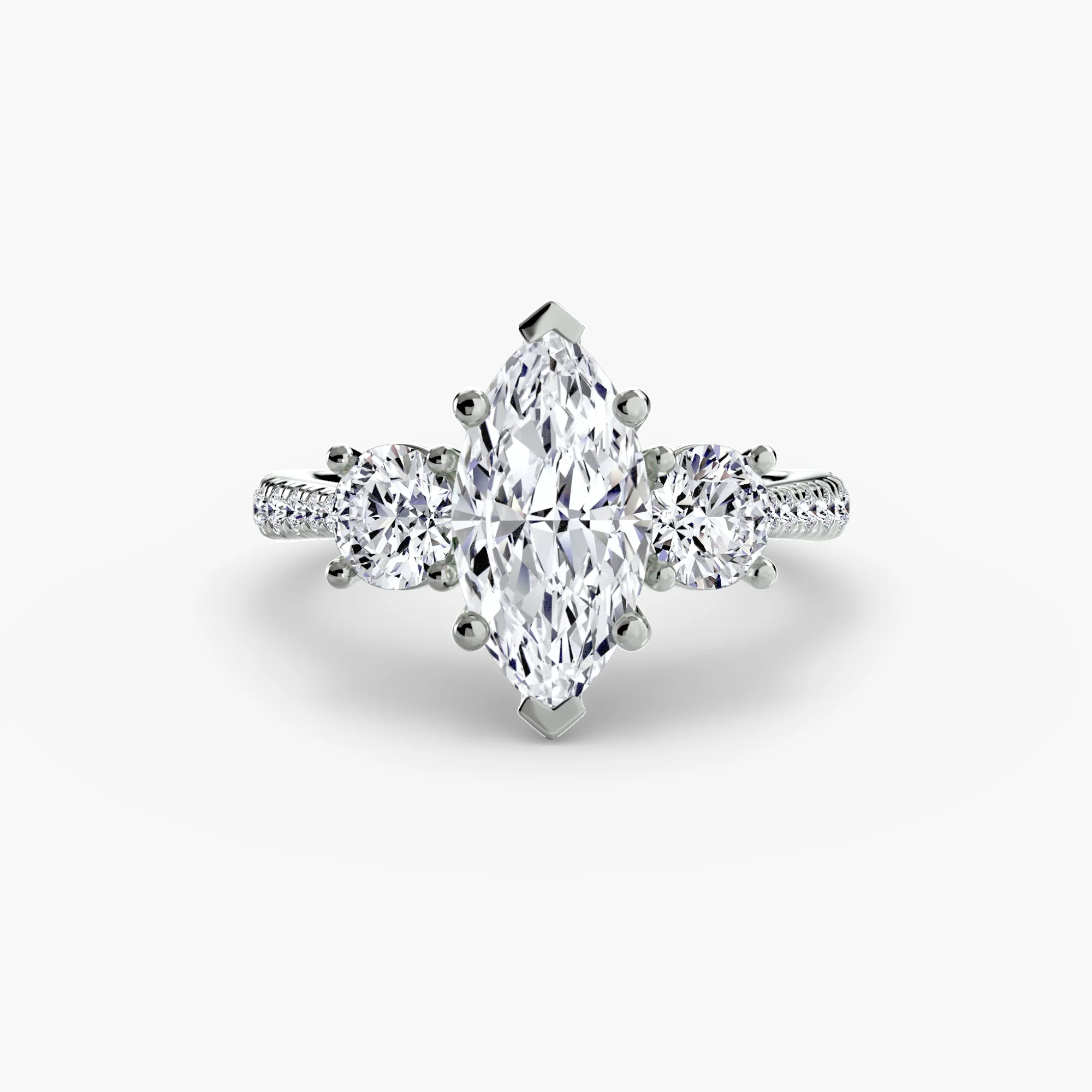 Three-Stone with Pavé Band - Image 41